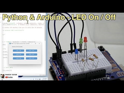How to controlling LED ON/OFF with Python GUI and Arduino