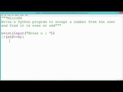 Python Program even/odd