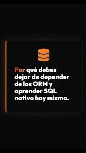 ORM VS SQL #orm #sql #database #mysql #backend