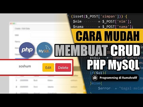 CARA CEPAT MEMBUAT CRUD DENGAN PHP MYSQLI // Bootstrap PHP MySQL