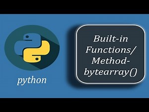 Python bytearray() function | bytearray() function in Python