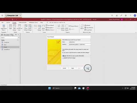 How to create a main form with a subform in Microsoft Access