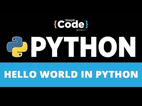 First Python Program | Python Tutorial For Beginners #4 | Hello World In Python | SimpliCode