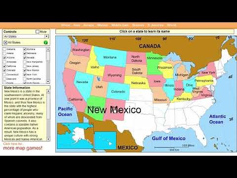 Learn the 50 USA States! - Geography Map Video Tutorial and Games - US geography