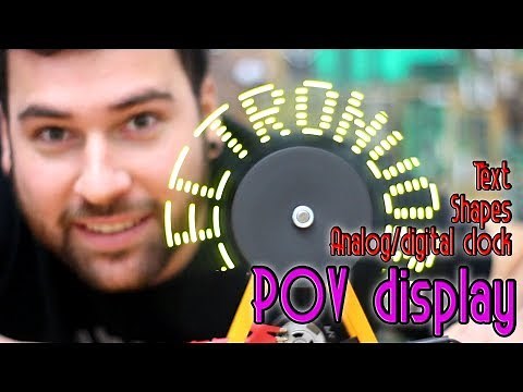 Tutorial - Arduino POV display TEXT, CLOCK