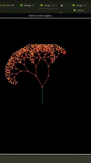 How to Grow a GOLDEN TREE with Python! 🌳🪙 #Shorts#python#turtle