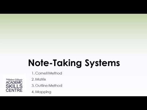 Note-taking Training - Outline Method