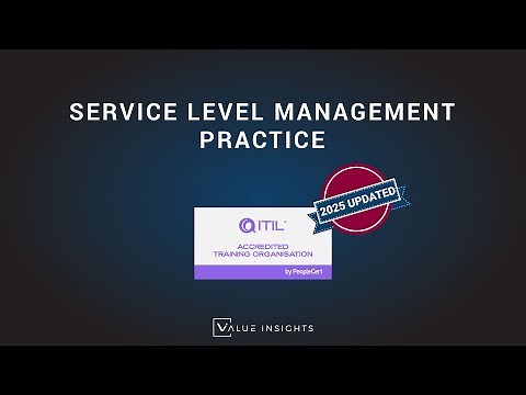 ITIL® 4 Foundation Exam Preparation Training | Service Level Management Practice (eLearning)