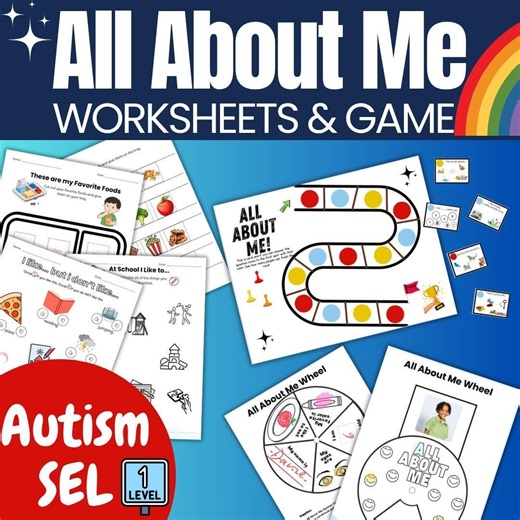 All About Me Worksheets Autism SEL Aligns W ABLLS-R H5 Answer Personal Questions - Etsy