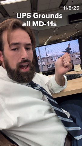 UPS Grounds MD-11 Airplane