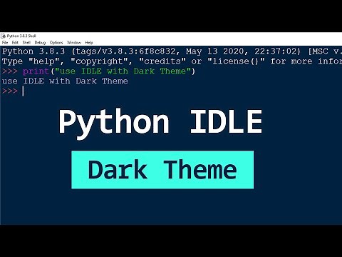 How to Enable Dark Theme in Python IDLE