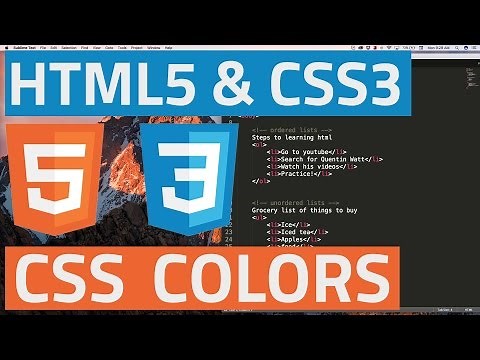 HTML5 and CSS3 beginner tutorial 15 - CSS colors