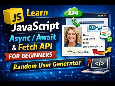 Learn JavaScript Async/Await & Fetch API for Beginners | Build a Random User Generator - Part 2