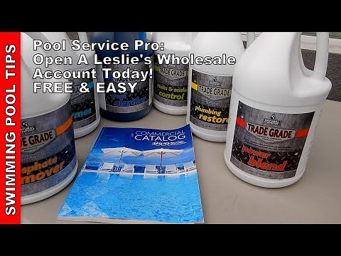 Pool Service Pro: Open A Leslie's Wholesale Account Today! Free and Easy!