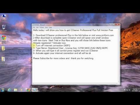 CCleaner Professional Plus Registration Name And License Key