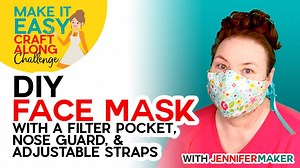 Learn how to make face masks using this easy pattern that you can cut at home by hand or with your Cricut Explore or Cricut Maker! These Cricut face mask patterns use common household materials you probably already have and can be made with slots for filters, adjustable ties, and a wire to fit snugly around your nose. They can even fit over a standard N95 mask to increase the life of them! Watch and learn! You can find the free pattern and written tutorial on my blog here: https://jennifermaker.
