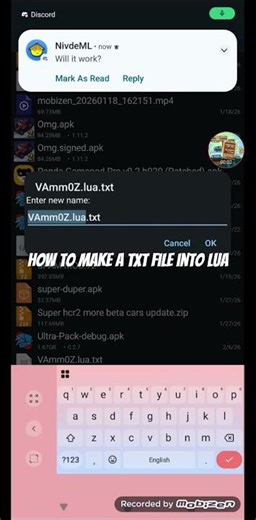 how to make Txt file into LUA #cbum #zarchiver