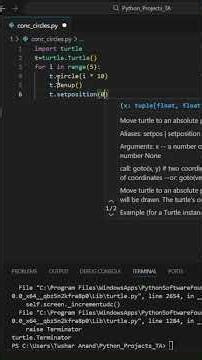 Concentric Circles in Python 🐍🎨 | Turtle Graphics Mini Project #coding #python #programming