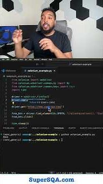 Frontend QA Automation Example With Python & Selenium WebDriver! #qaautomation #selenium #python