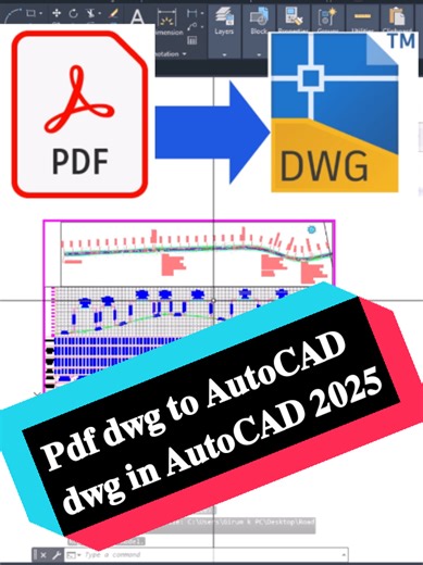 Part 4 | How to convert pdf to autocad drawing in AutoCAD@MTH Consulting Engineers #autocad #design #engineering #capcut_edit #foryou