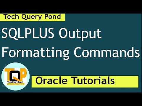SQLPLUS formatting output commands