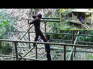 Primitive Technology: Build a Beautiful House From 100% Bamboo Tree | Primitive Tool