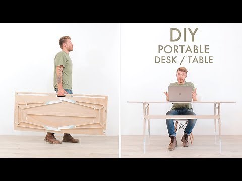DIY Portable Foldable Desk From One Sheet of Plywood