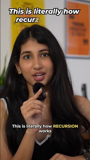 Recursion explained in just 1 minute.