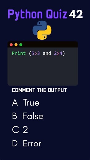 Python MCQ Test Your Brain 🧠 42 #tech #python