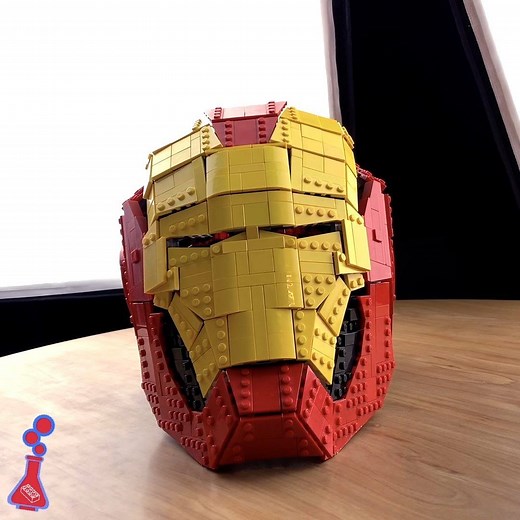 Building a Life-Size LEGO Iron Man Helmet (by Brick Science https://bit.ly/3dBZnaY) | Beyond the Brick