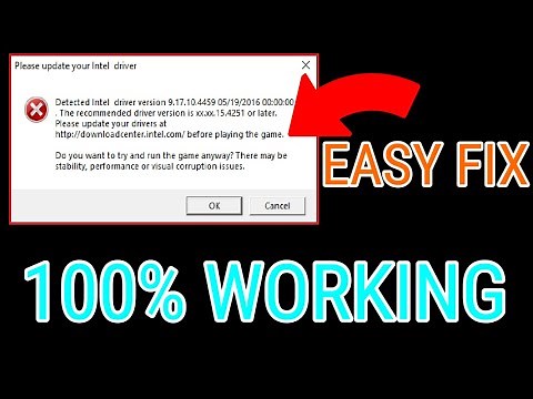 How To Fix "Please Update Your Intel Driver" Error (All Intel Driver Errors Fixed)
