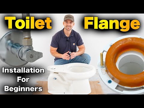 How To Install A Toilet - Closet Flange On A Concrete Floor Installation! NEW CONSTRUCTION