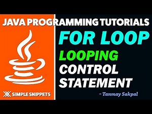 Java For Loop Control Statement with Program Example | Java Programming Tutorials for Beginners