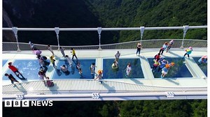 Glass bridge: China opens world's highest and longest