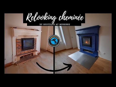 🔥🔥JE RELOOKE MA CHEMINÉE🔥🔥 ! Le avant-après du rustique au moderne ;-)