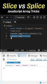 JavaScript Array Slice vs Splice | JavaScript Array Tricks