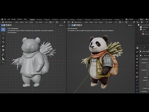 Convert 2d image into 3d using depth map in Blender with zForm