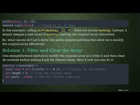 How to Modify the Original Array Using Filter in JavaScript