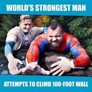 World's Strongest Man Attempts To Climb 100FT Wall | Magnus Midtbø