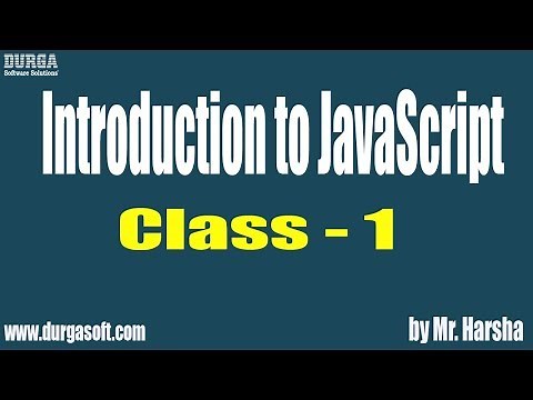 Learn JAVASCRIPT Online Training || Class - 1 || by Harsha Sir