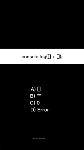 JavaScript Ka Sabse Weird Output 🤯 #quiz #shorts | ‪@TechhBrainn‬