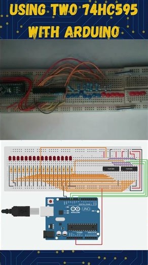 Building My 16 LED Arduino Shift Register Project #arduino #arduinoproject #arduinotutorial
